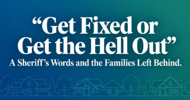 “Get Fixed or Get the Hell Out”: A Sheriff’s Words and the Families Left Behind “Get Fixed or Get the Hell Out”: A Sheriff’s Words and the Families Left Behind